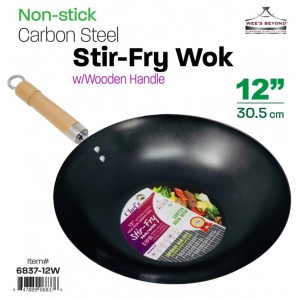 Wee's Beyond 12" Stir-Fry Non-Stick Carbon Steel Wok XTBD1010